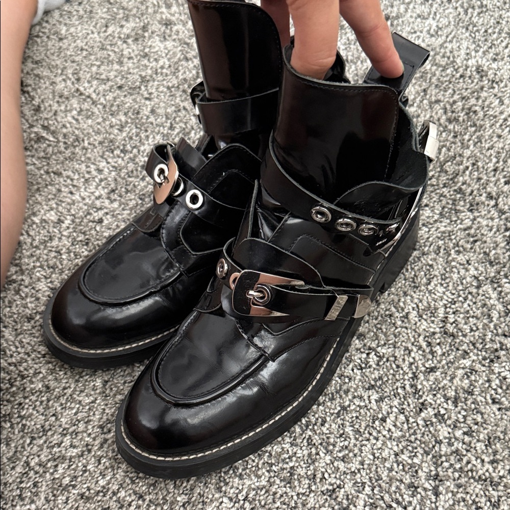 Balenciaga Black Combat & Moto Boots